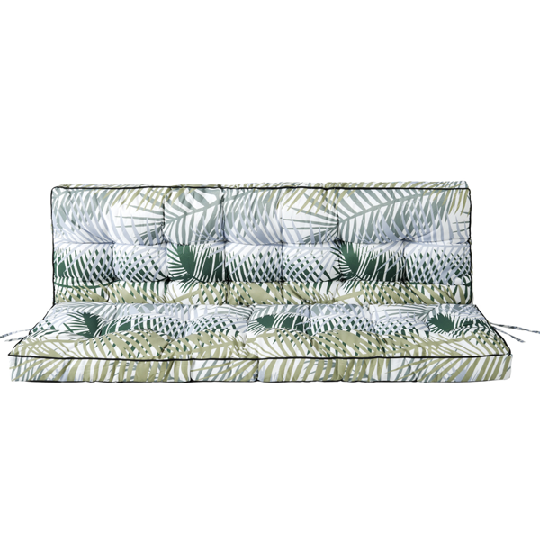 Coussin balançoire porch 55po étanche 4po épais, feuille bambou