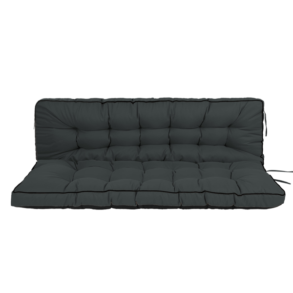 Coussin balançoire 55 po imperméable dossier gris terne