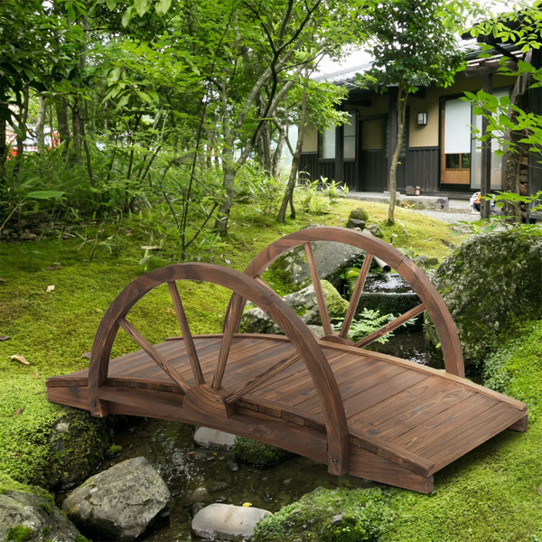 Pont jardin bois 3,3' pont piétonnier