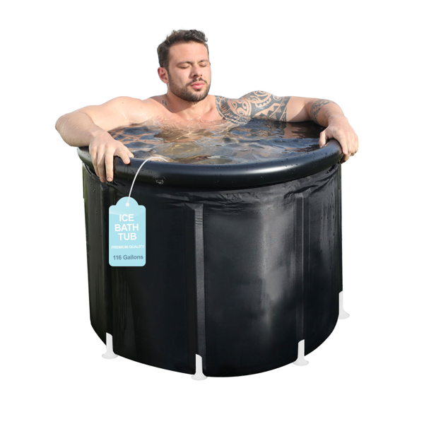 Bain glacé XXL 102 gal, bassin plongeon portable, repliable, usage gym-outdoor