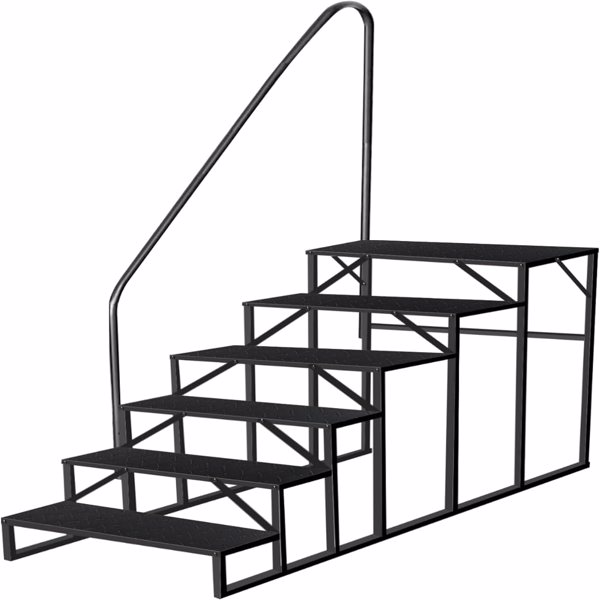 Escalier RV 6 marches anti-glisse barre main capacité 660 lbs