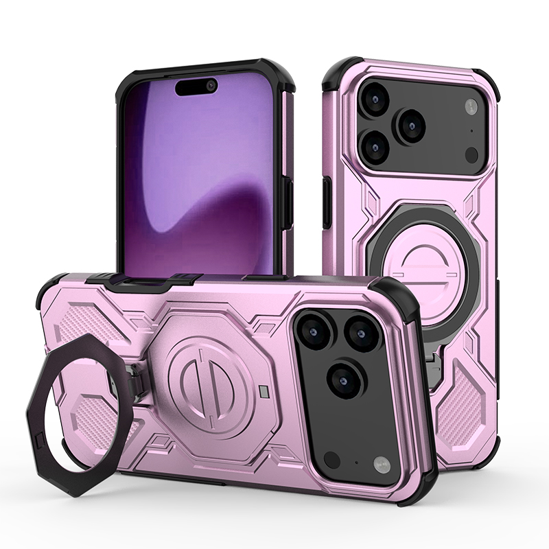 Étui iPhone 17 Pro, choc-résistant, support magnétique