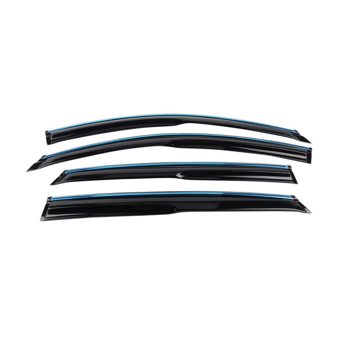 Visières fenêtre Mugen style acrylique chrome 4 pièces