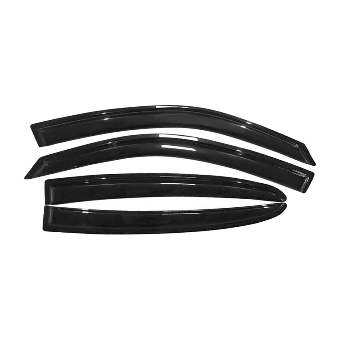 Visières acrylique style mince teintées fumée 4 pcs