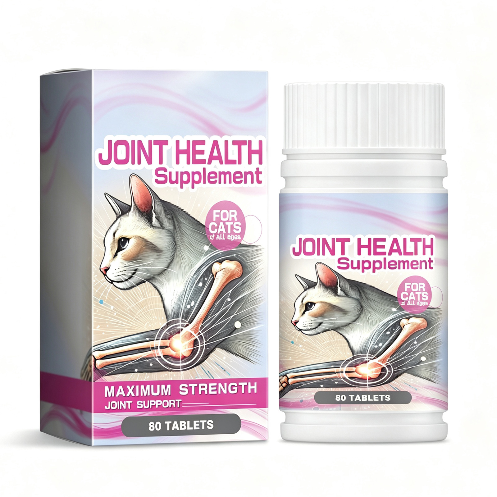 Comprimés santé articulaire chat, glucosamine, 80 unités
