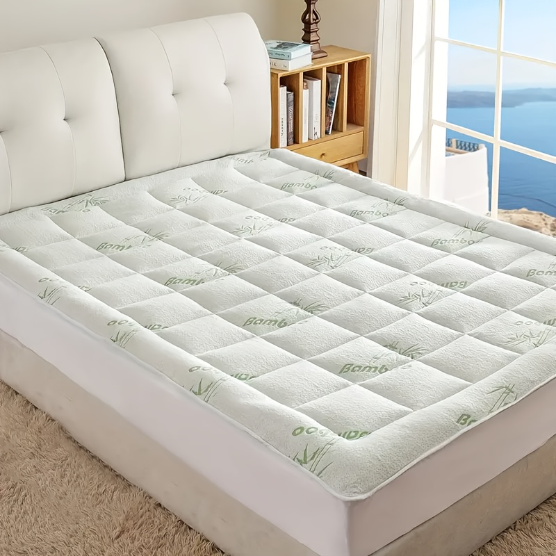 Surmatelas Queen bambou, relief douleur dorsale, refroidissant