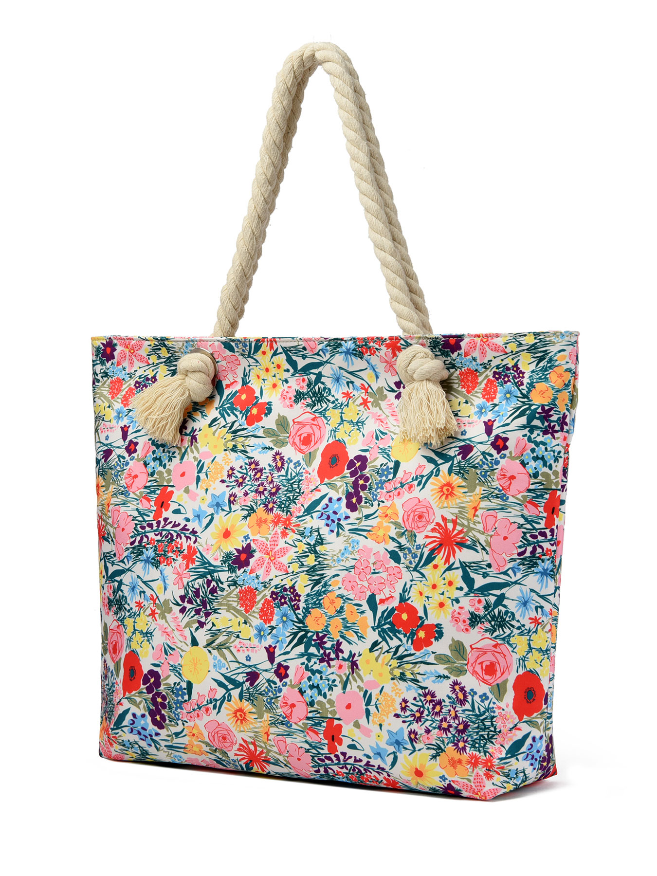 Sac plage femme motif floral imperméable sans sable ramassage