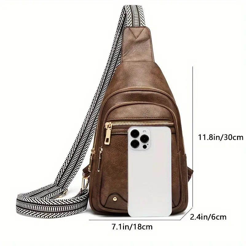Sac bandoulière brun traversable femme travail