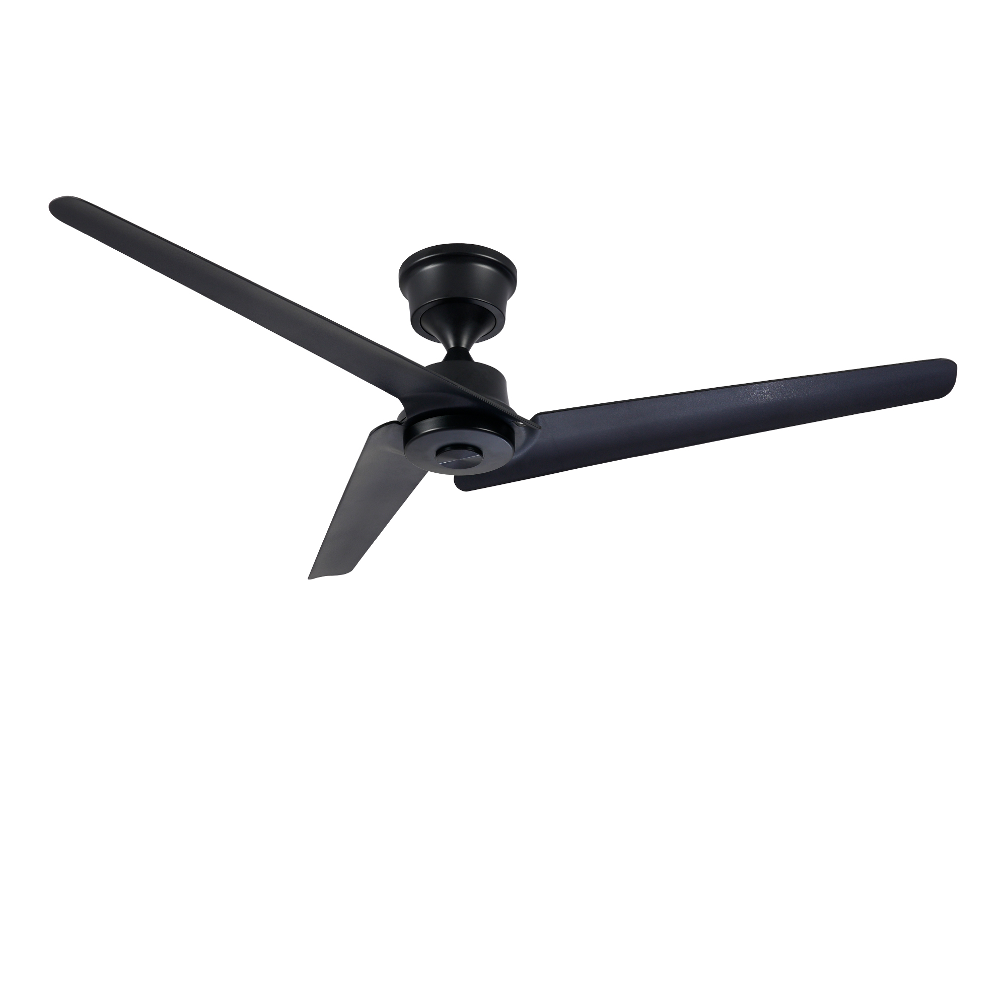 Ventilateur plafond 52po 3 pales ABS, télécommande, noir