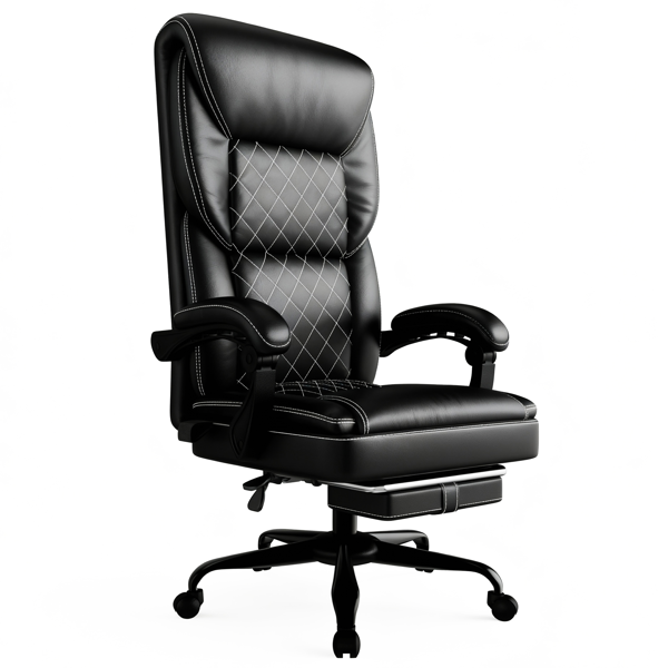 Chaise gamer support lombaire gonflable ergonomique avec repose-pieds