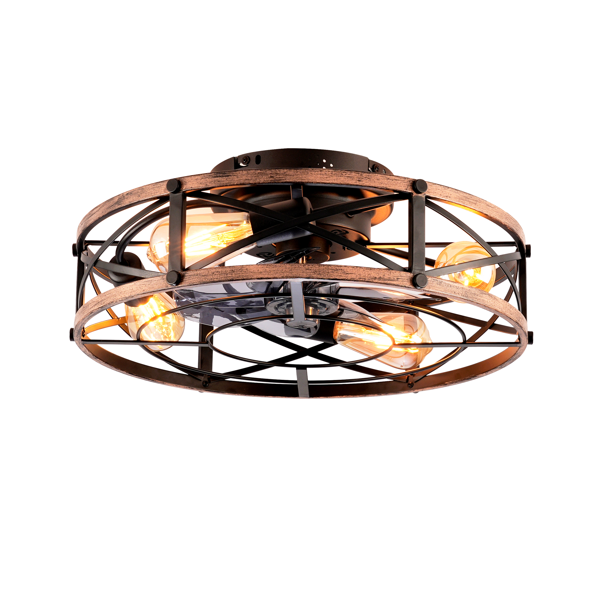 Ventilateur plafond 19po, moteur réversible, télécommande, 6 vitesses