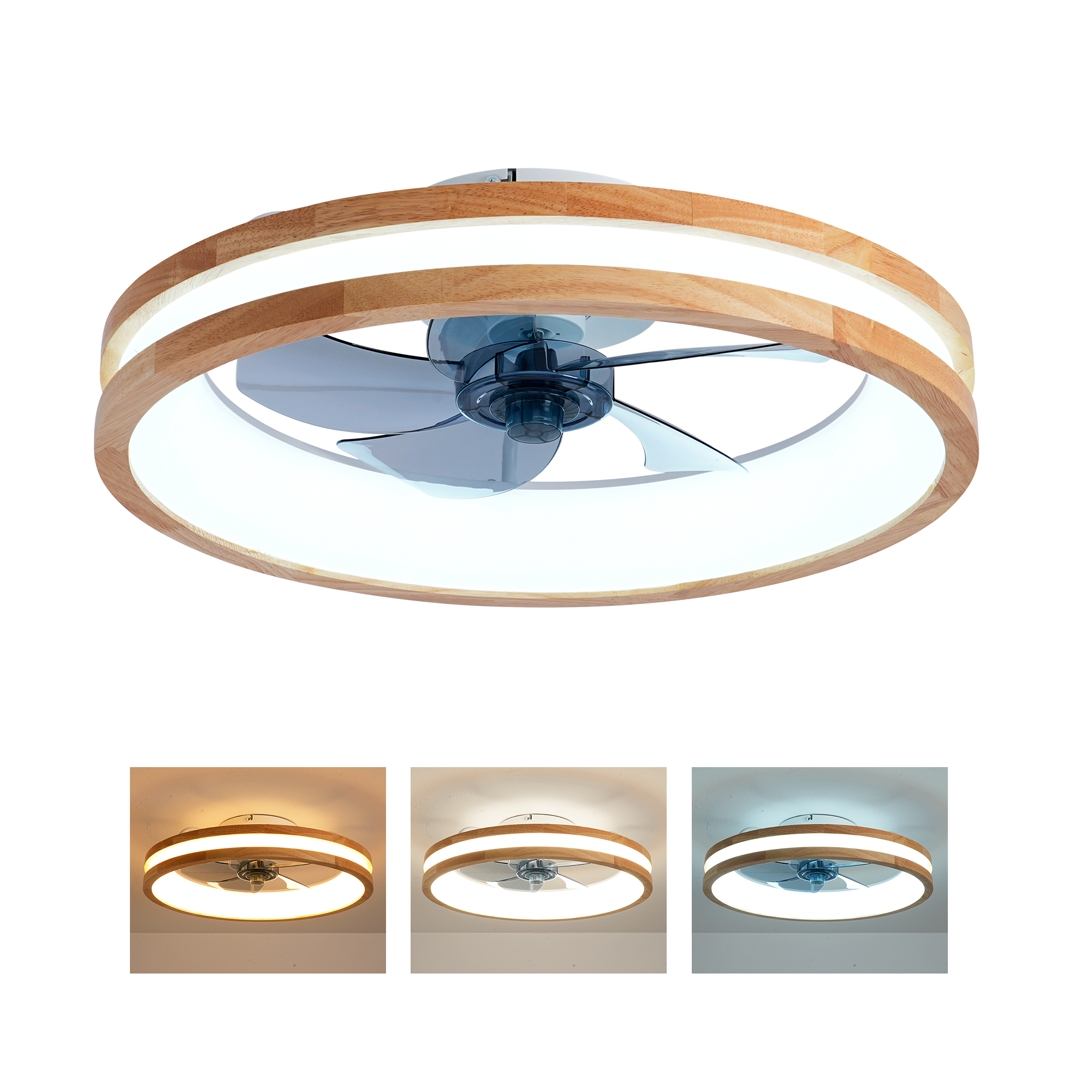 Ventilateur plafond LED 3000-6500K dimmable 6 vitesses
