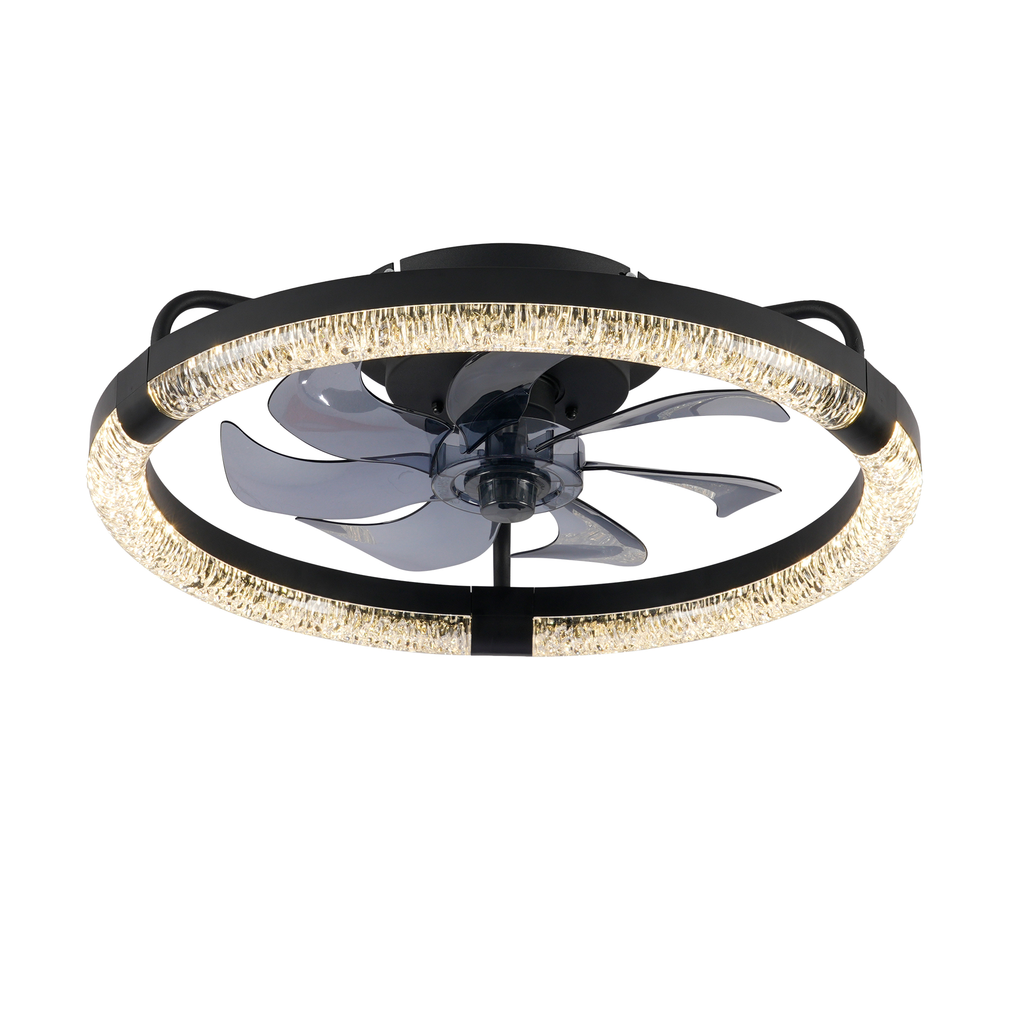 Ventilateur plafond 20" DEL, 3000-6500K, gradable, 6 vitesses, noir