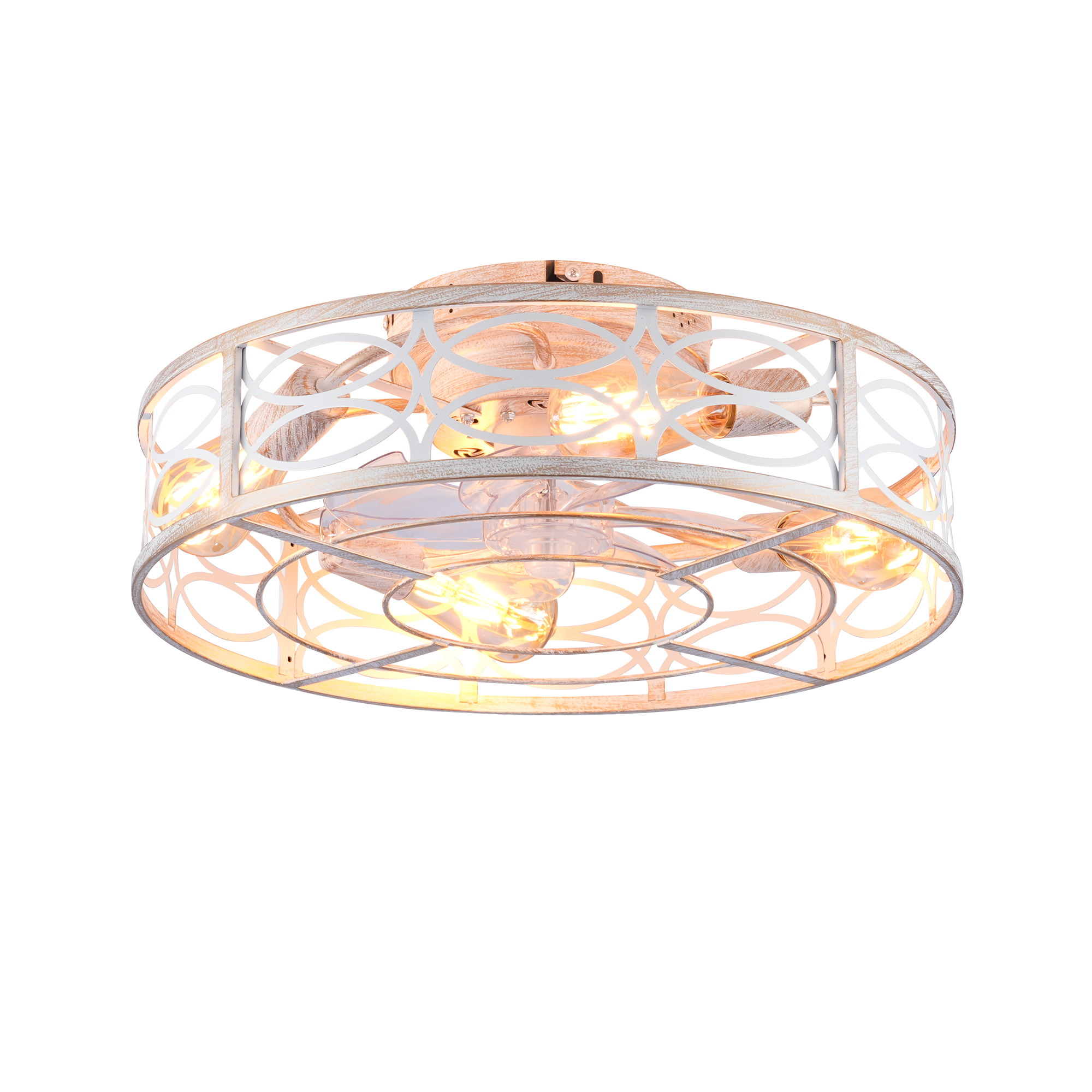 Ventilateur plafond 20po cagé DEL 6 vitesses