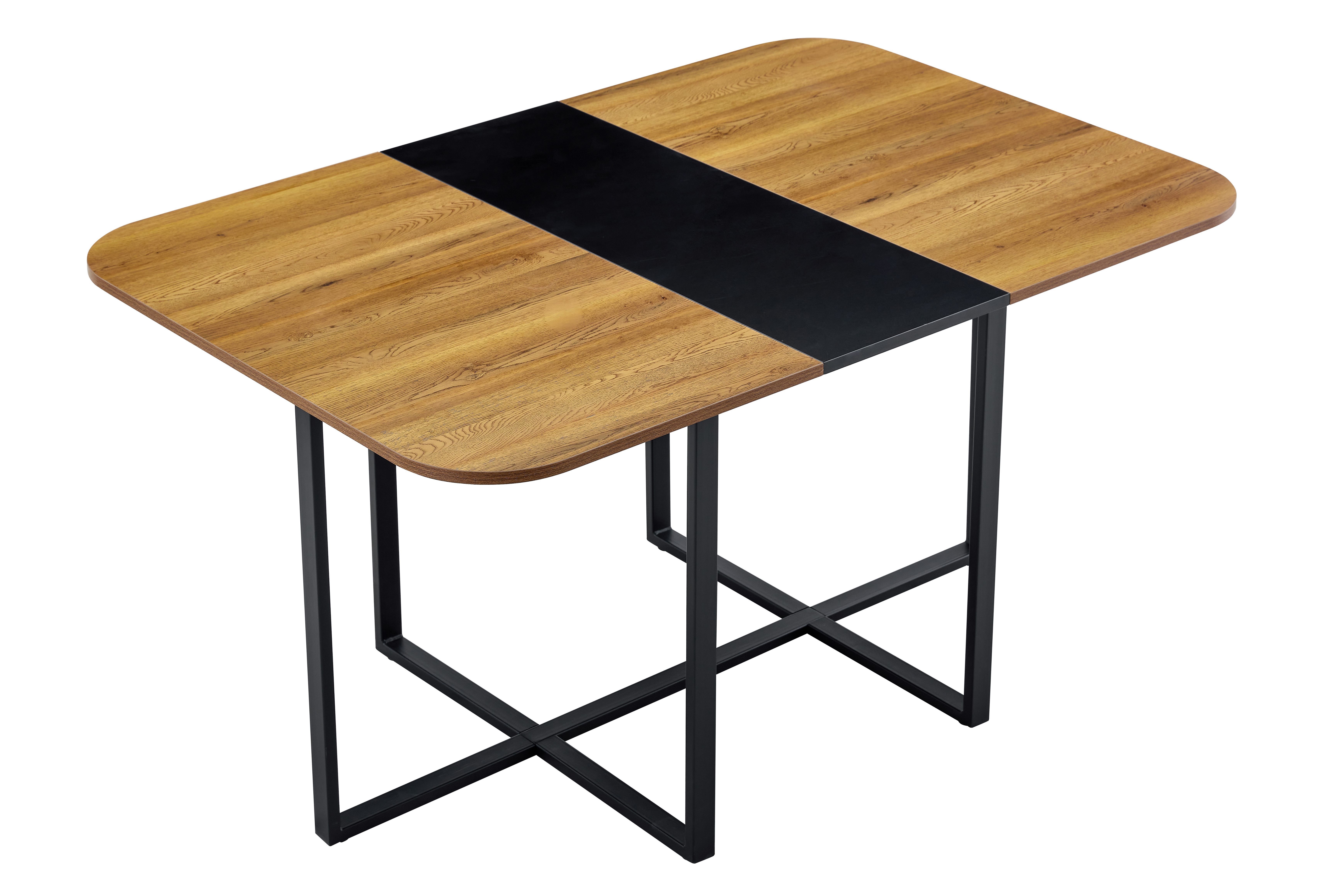 Table salle à manger deux tons noir bois MDF