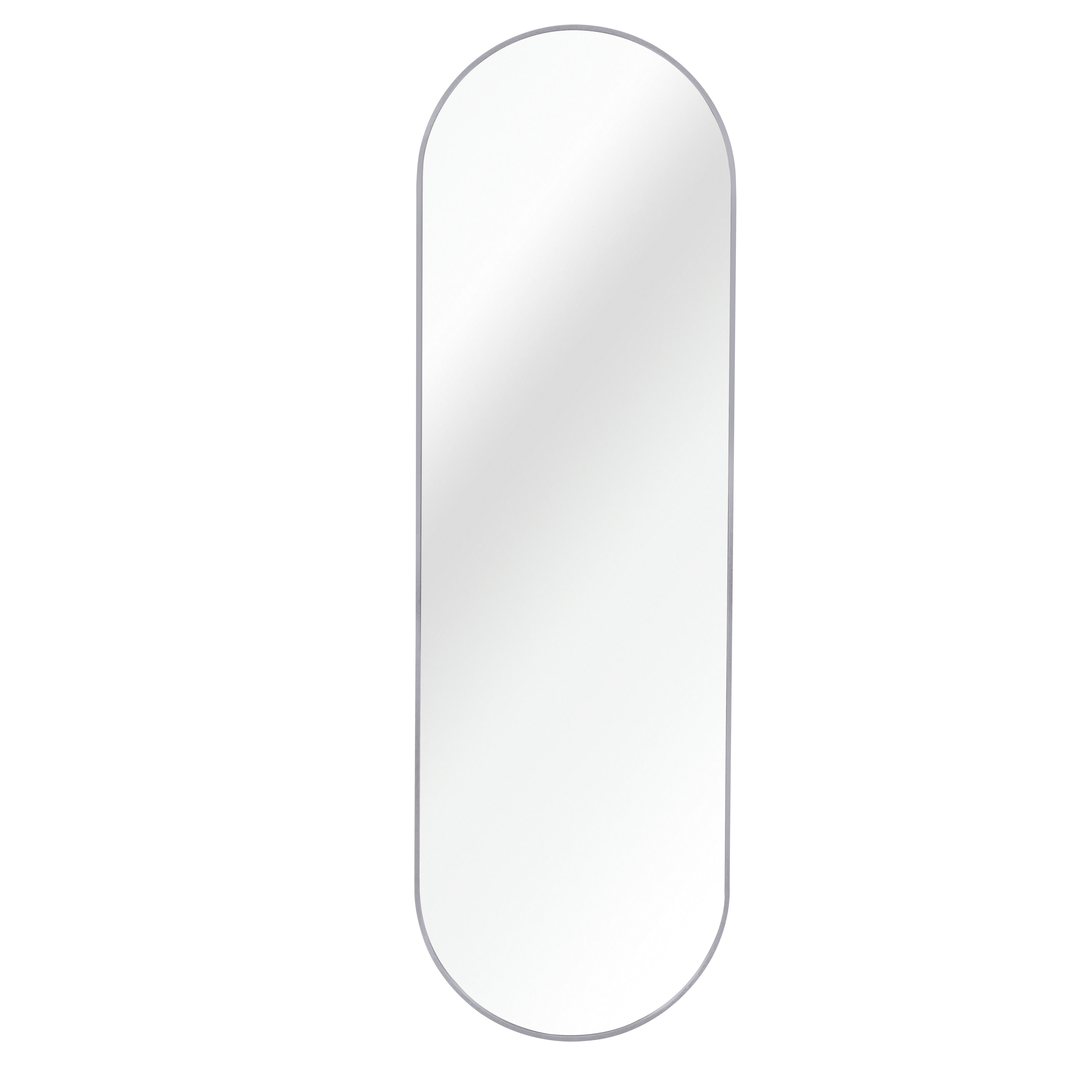 Miroir plein longueur 63x20" argent, salle bain