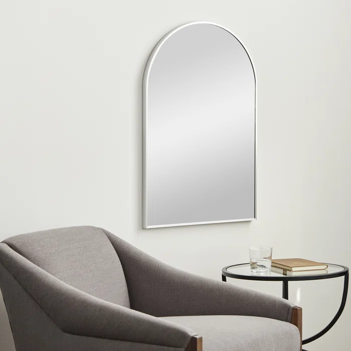 Miroir salle bain arqué 24x36 po argent W2203134098
