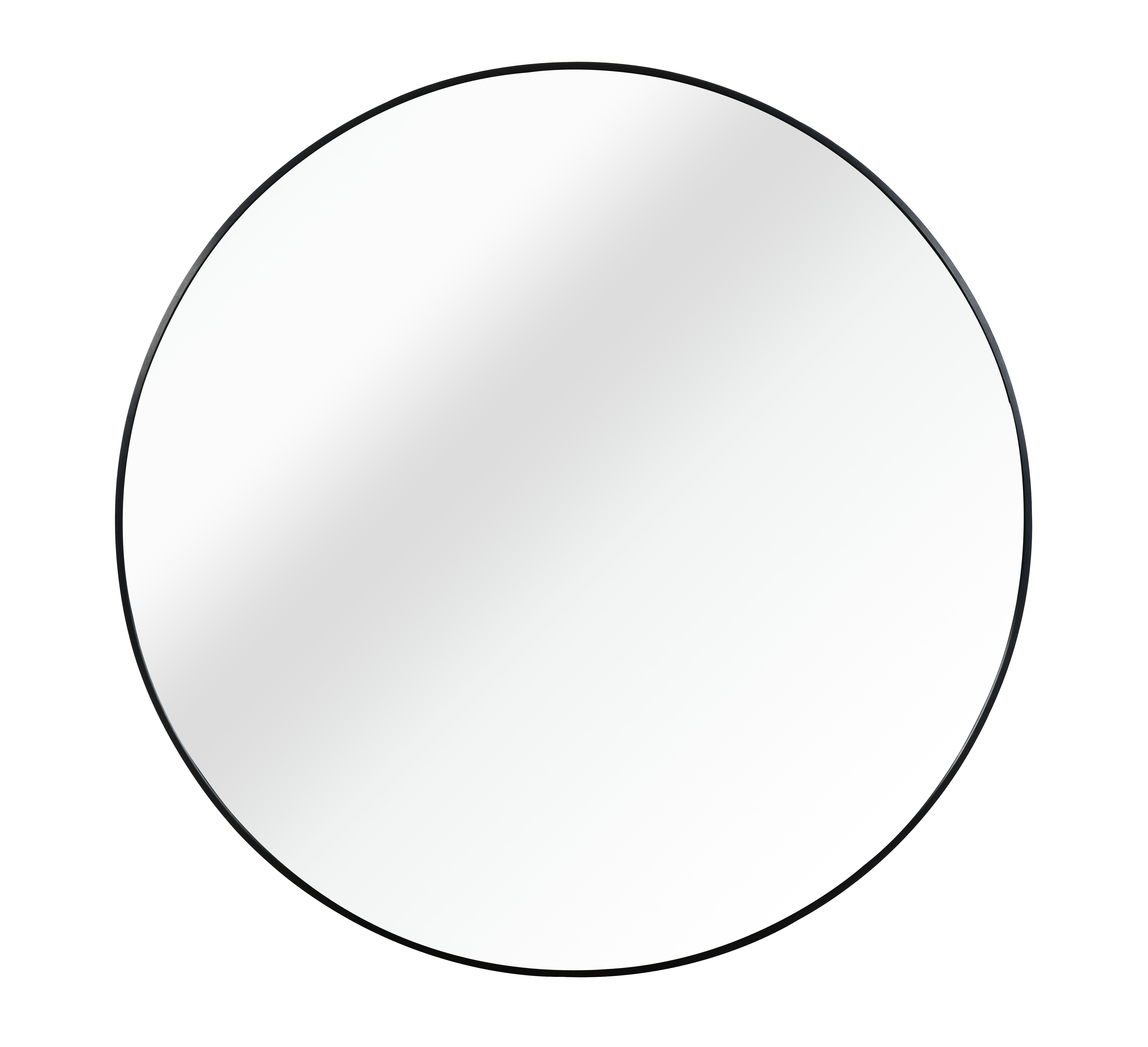 Miroir salle de bain rond métal noir 20''
