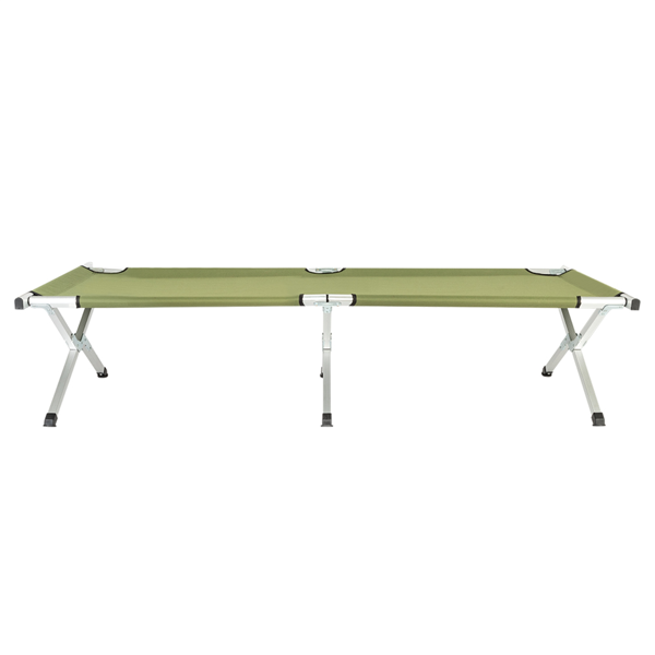 Lit de camping pliant portatif avec sac vert armée