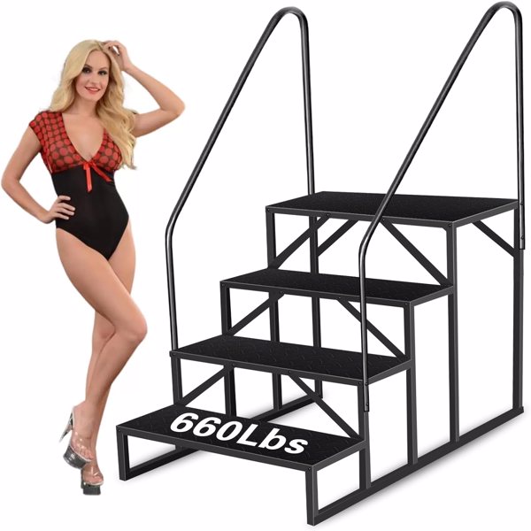 Échelle piscine 4 marches 2 rampes capacité 660lb