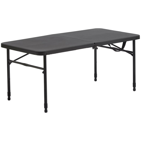 Table pliante 40 po hauteur ajustable, noir