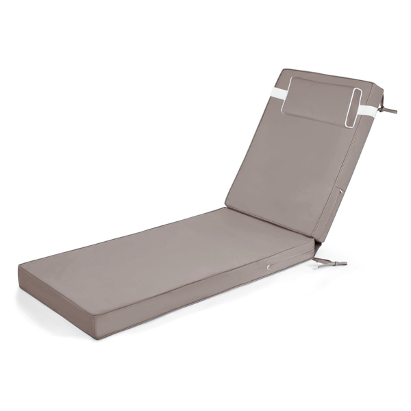 Coussin chaise longue extérieur 72x21x3 po, imperméable