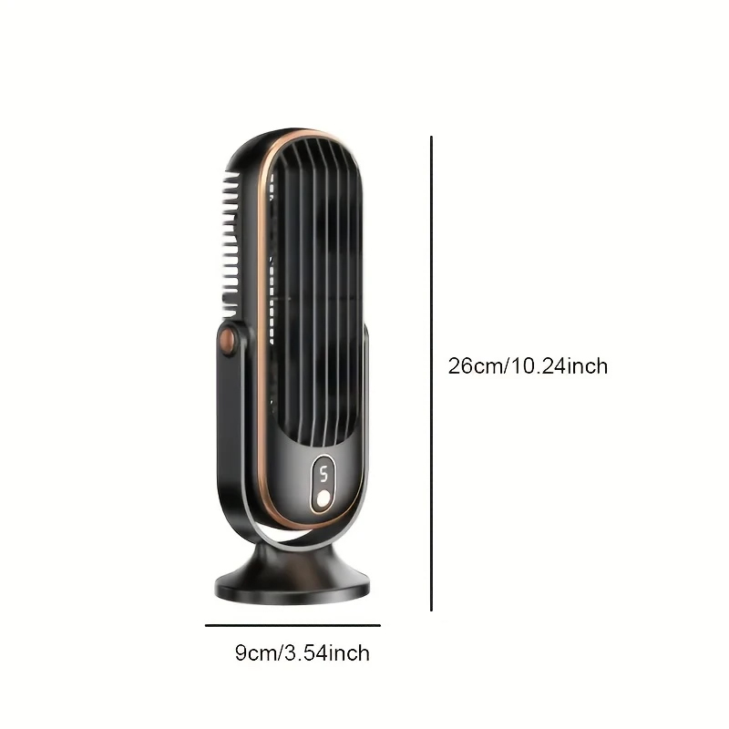 Ventilateur tour portable double moteur 5 vitesses 720° 1200mAh voyage