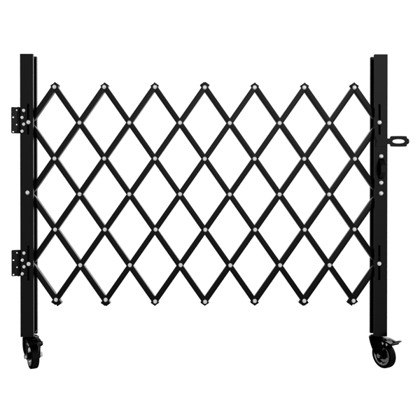 Portail sécurité repliable roulettes verrouillage 51.57"H