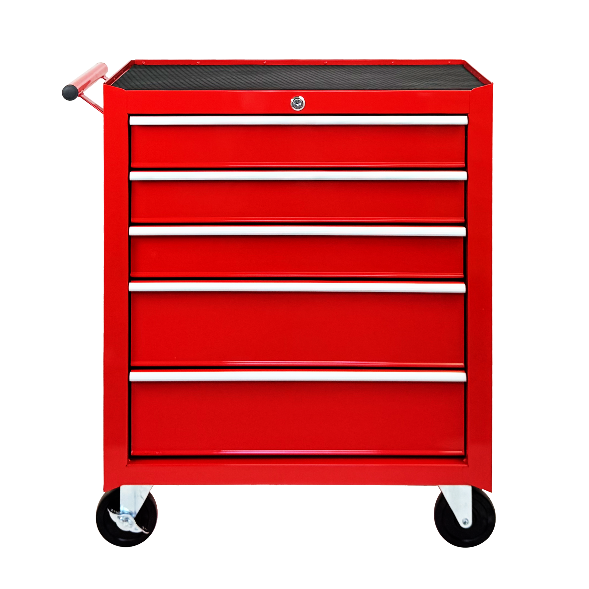 Coffre à outils 5 tiroirs verrouillable, rouge