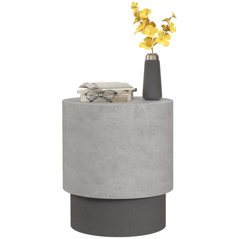 Table d'appoint béton pieds ajustables gris