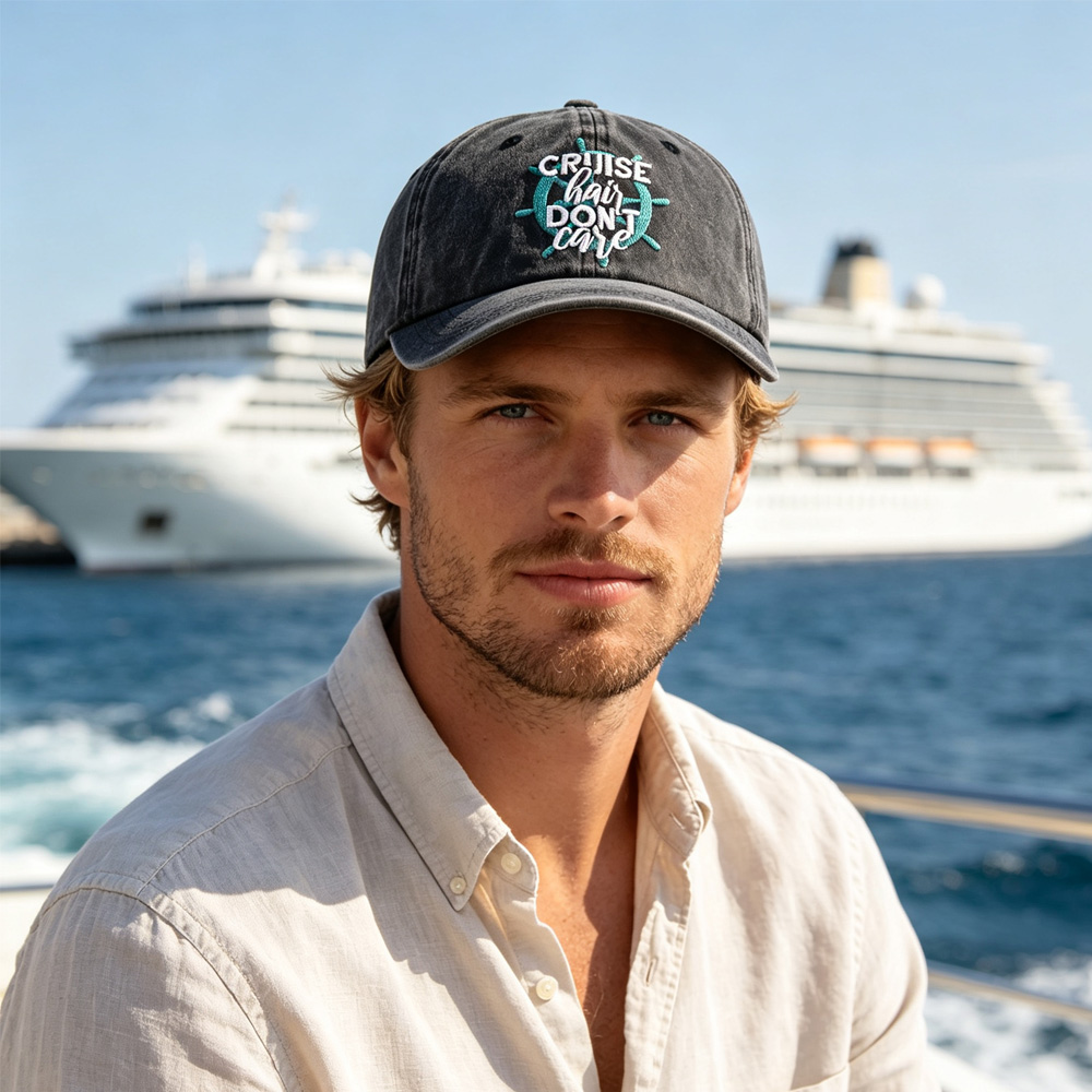 2 casquettes baseball croisière femme soin cheveux bateau
