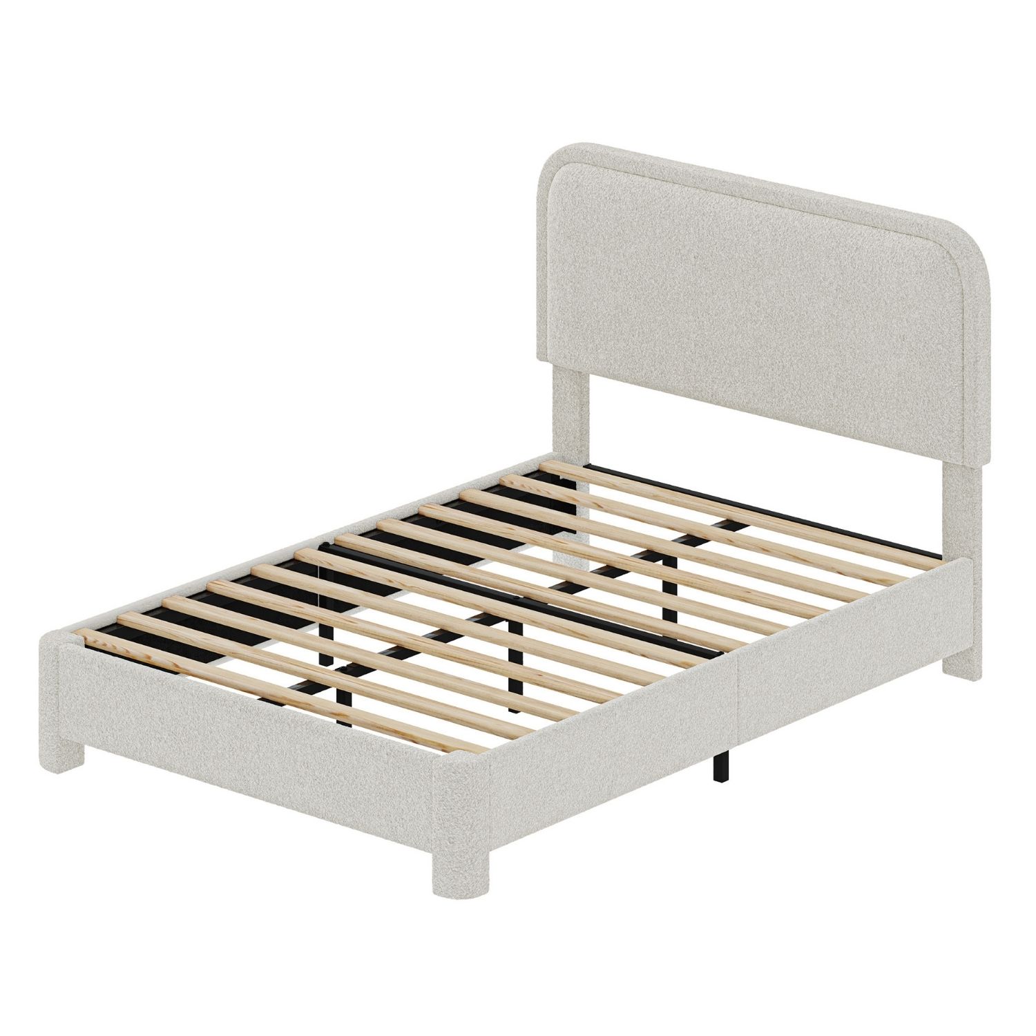 Cadre lit Boucle moderne tête de lit arrondie sans sommier