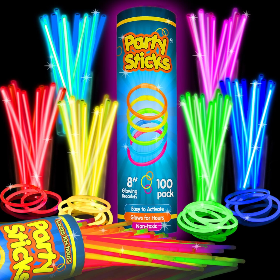 Bâtons luminescents 100 pk - 8 po accessoires fête