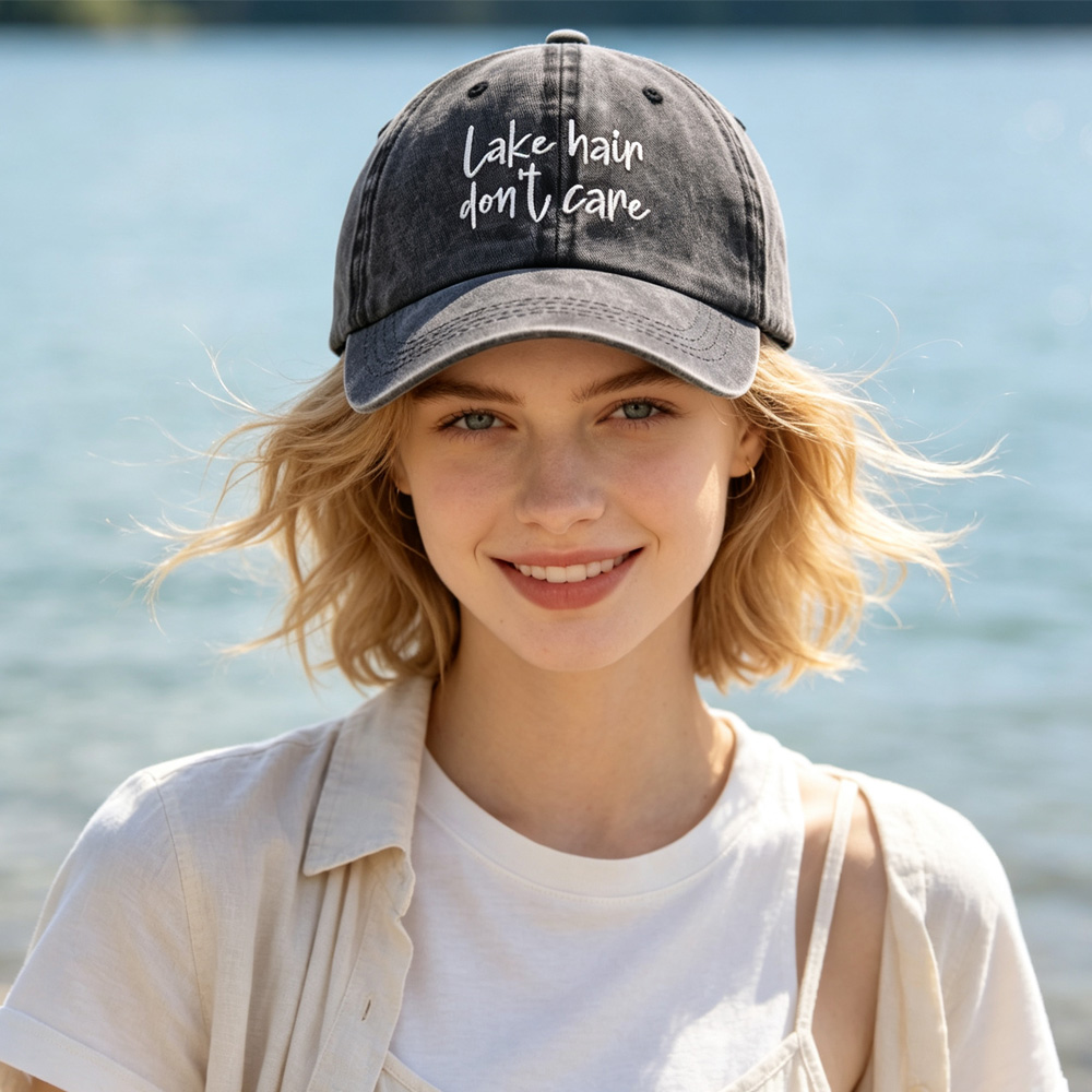 2x Casquette baseball lac noir délavée homme/femme