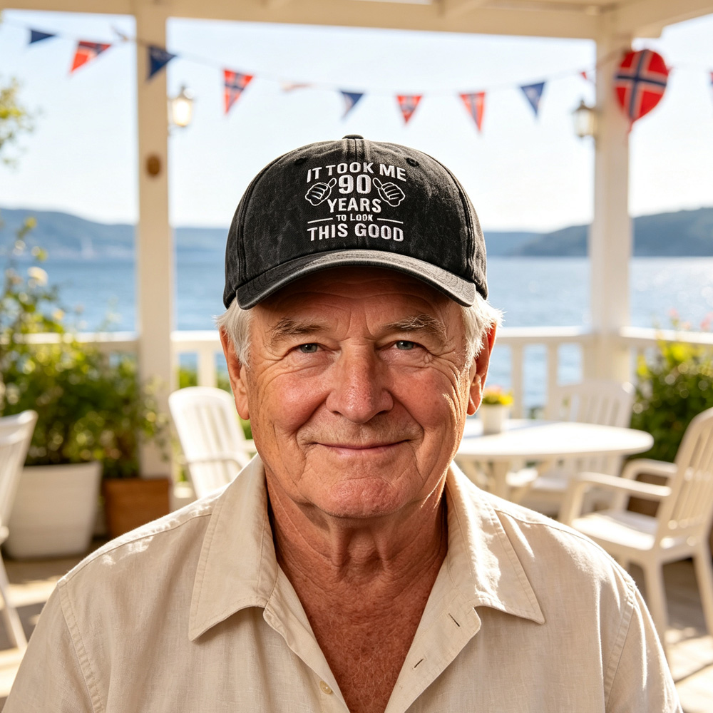 2 casquettes baseball coton « Je suis classique » 90 ans