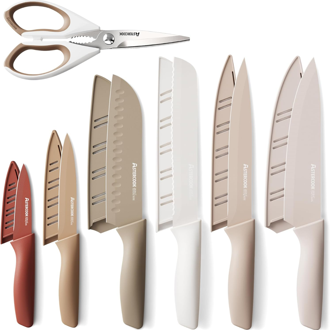 Ensemble 13 couteaux cuisine acier inoxydable