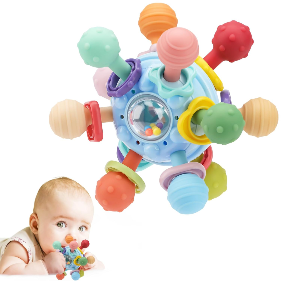Jouets sensoriels Montessori bébé - tétines 0-18 mois développement
