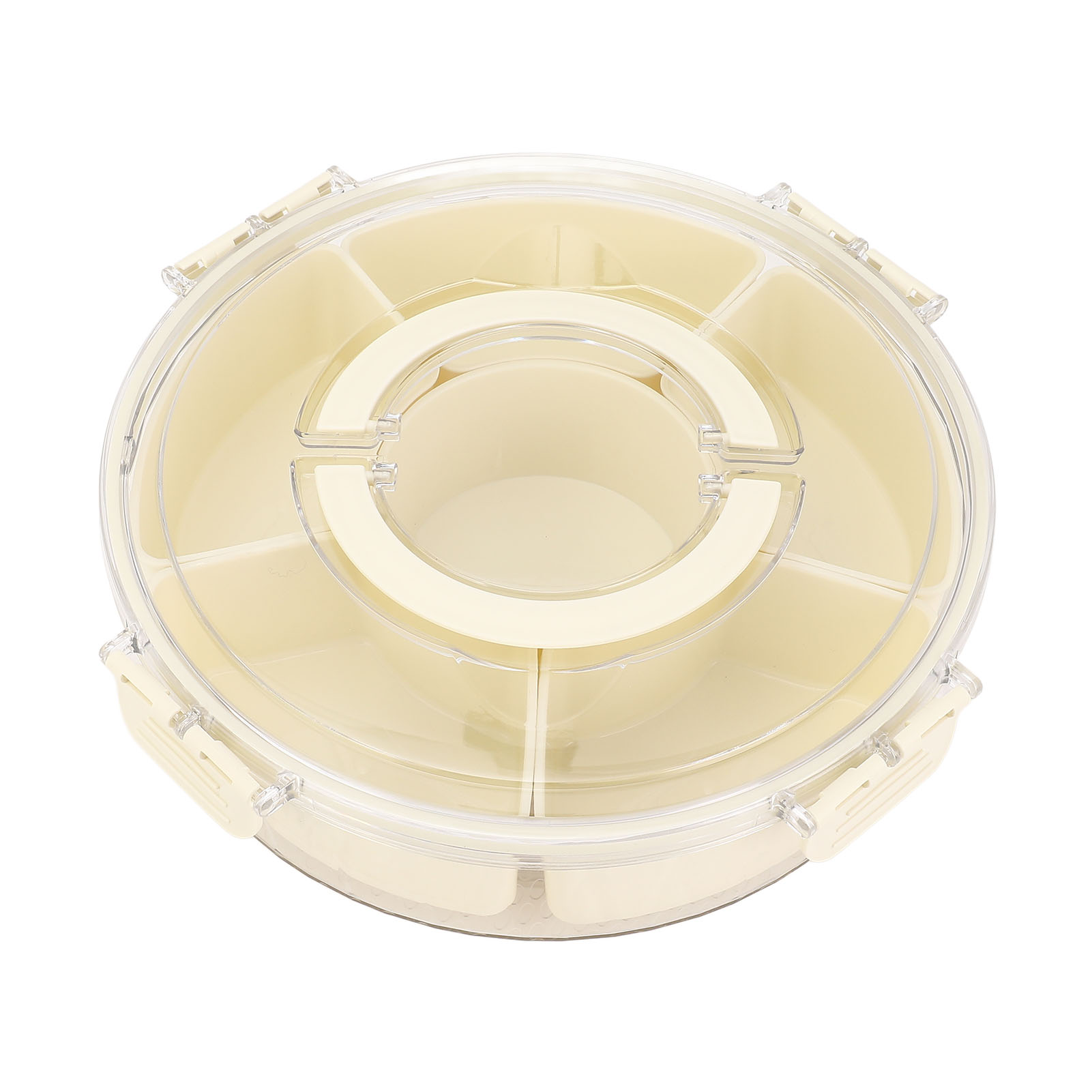 Plateau amuse-gueule rotatif 6 compartiments 10x31cm