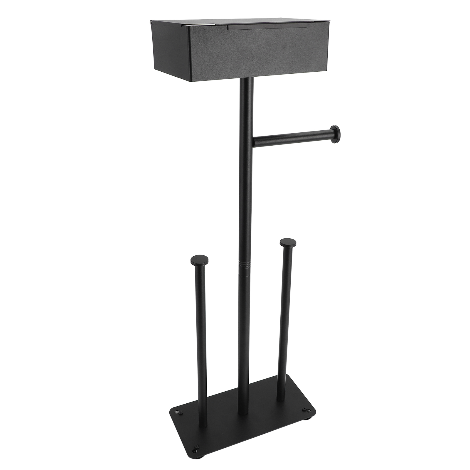 Porte-rouleau papier toilette acier inoxydable ventouses noir