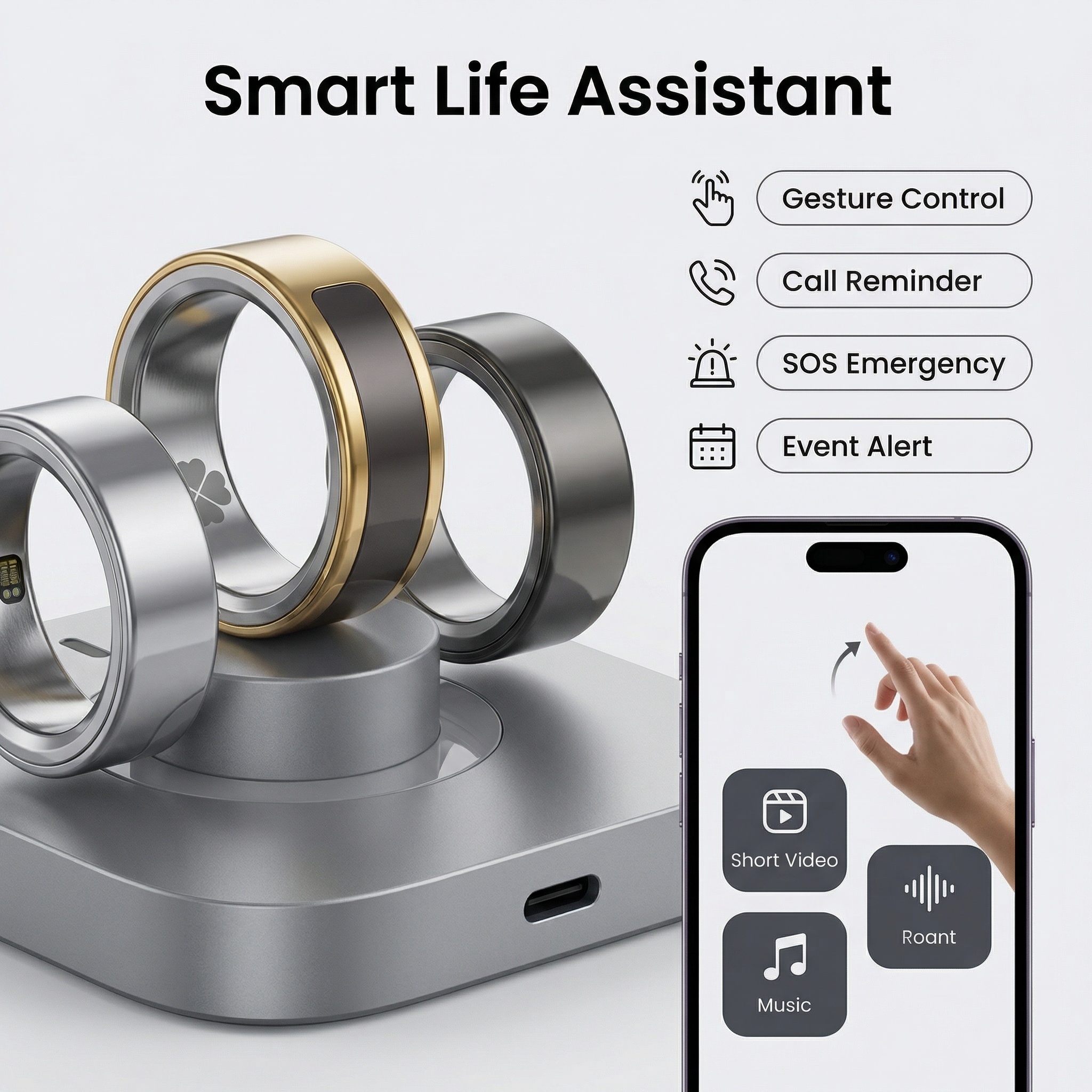 Bague intelligente cardiofréquencemètre sommeil