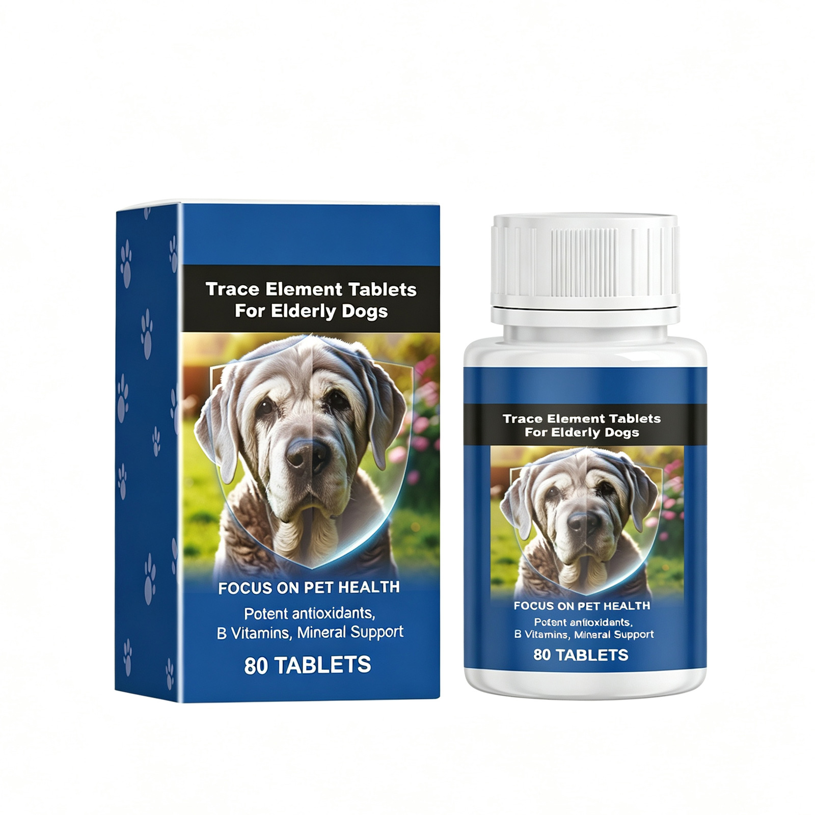 Comprimés oligo-éléments chien senior, soutien osseux et digestif