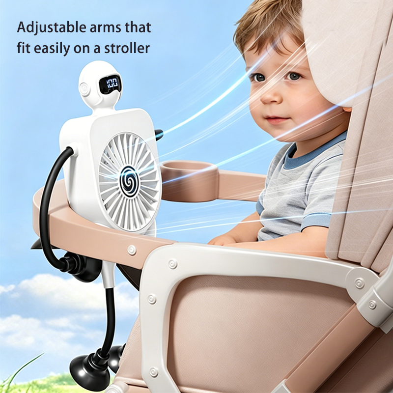 Ventilateur 2000 mAh ventouses bras jambes flexibles