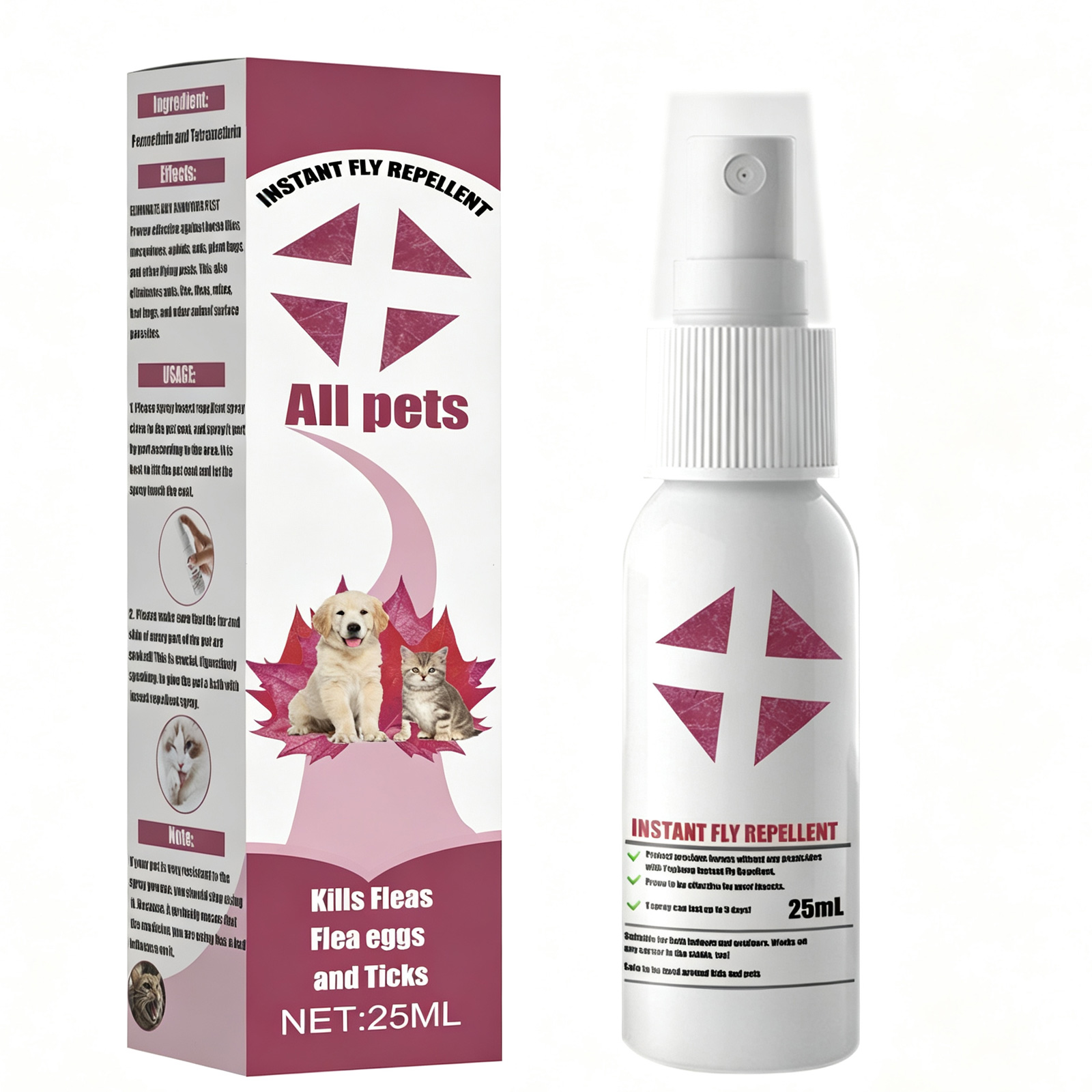Spray insectifuge 25ml tue puces/tiques sûr