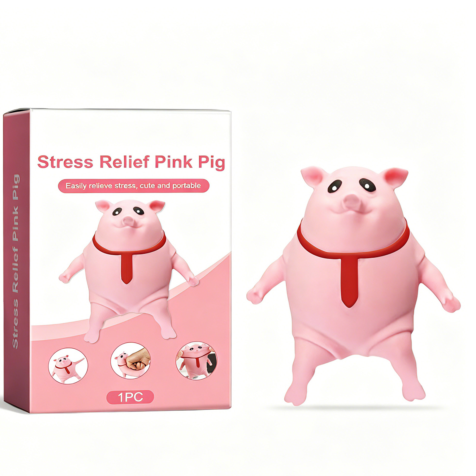 Jouet anti-stress cochon à presser, fidget jouet anxiété