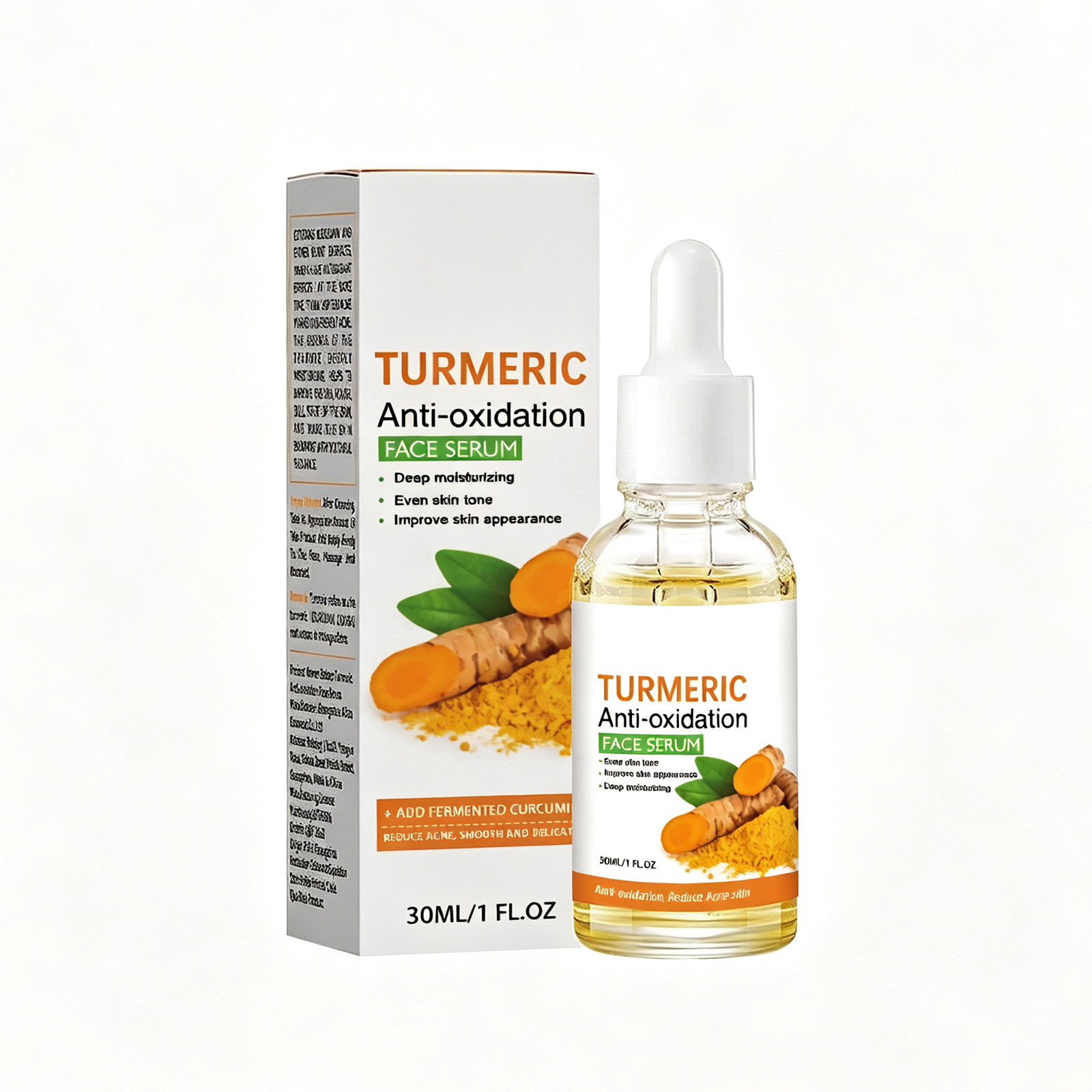 Sérum facial curcuma anti-oxydation hydratant éclaircissant, 30ml