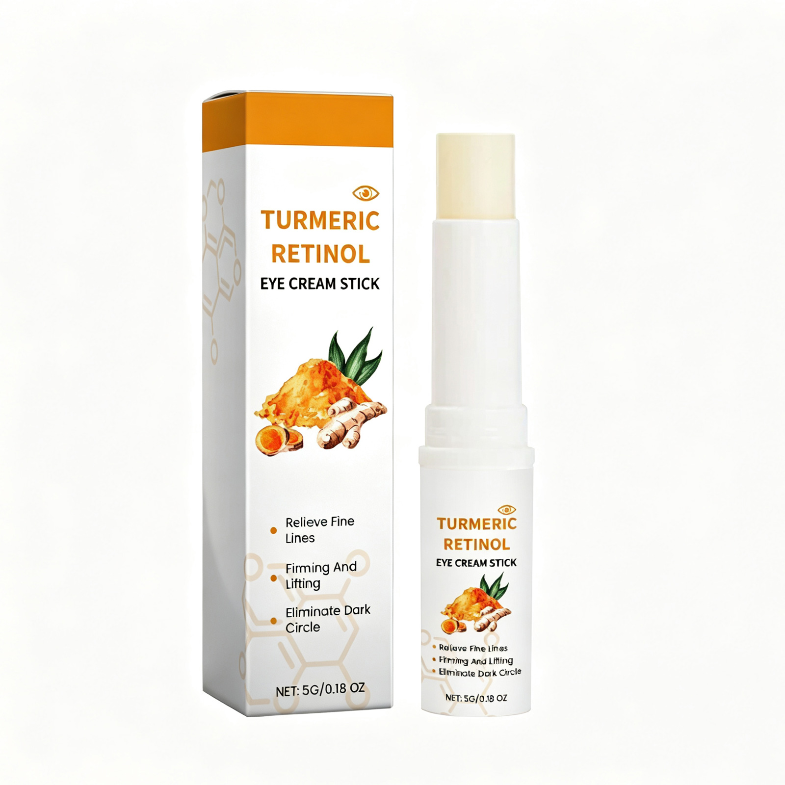Bâton contour yeux curcuma rétinol raffermissant, anti-cernes