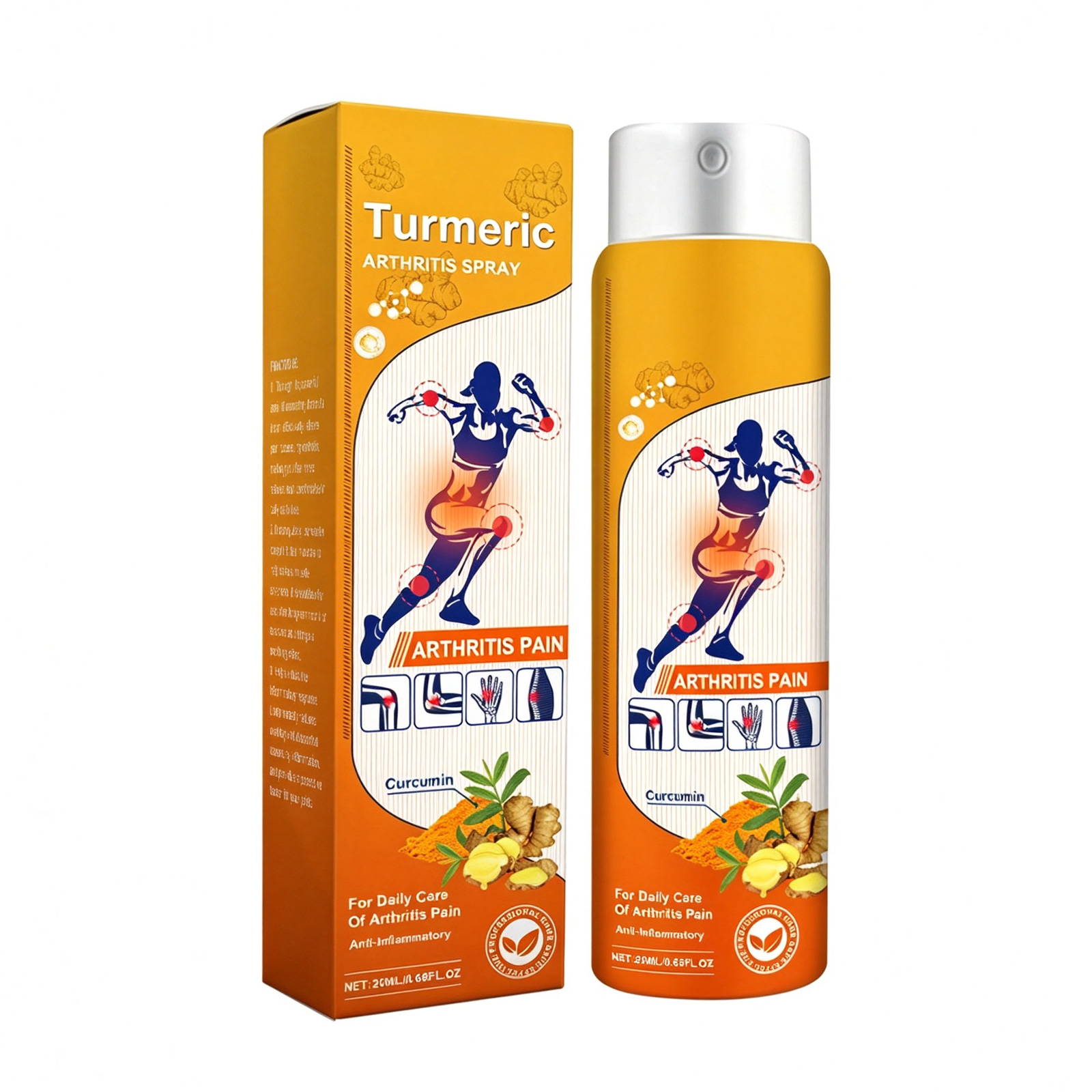 Vaporisateur soulagement douleur articulaire curcuma, 20ml