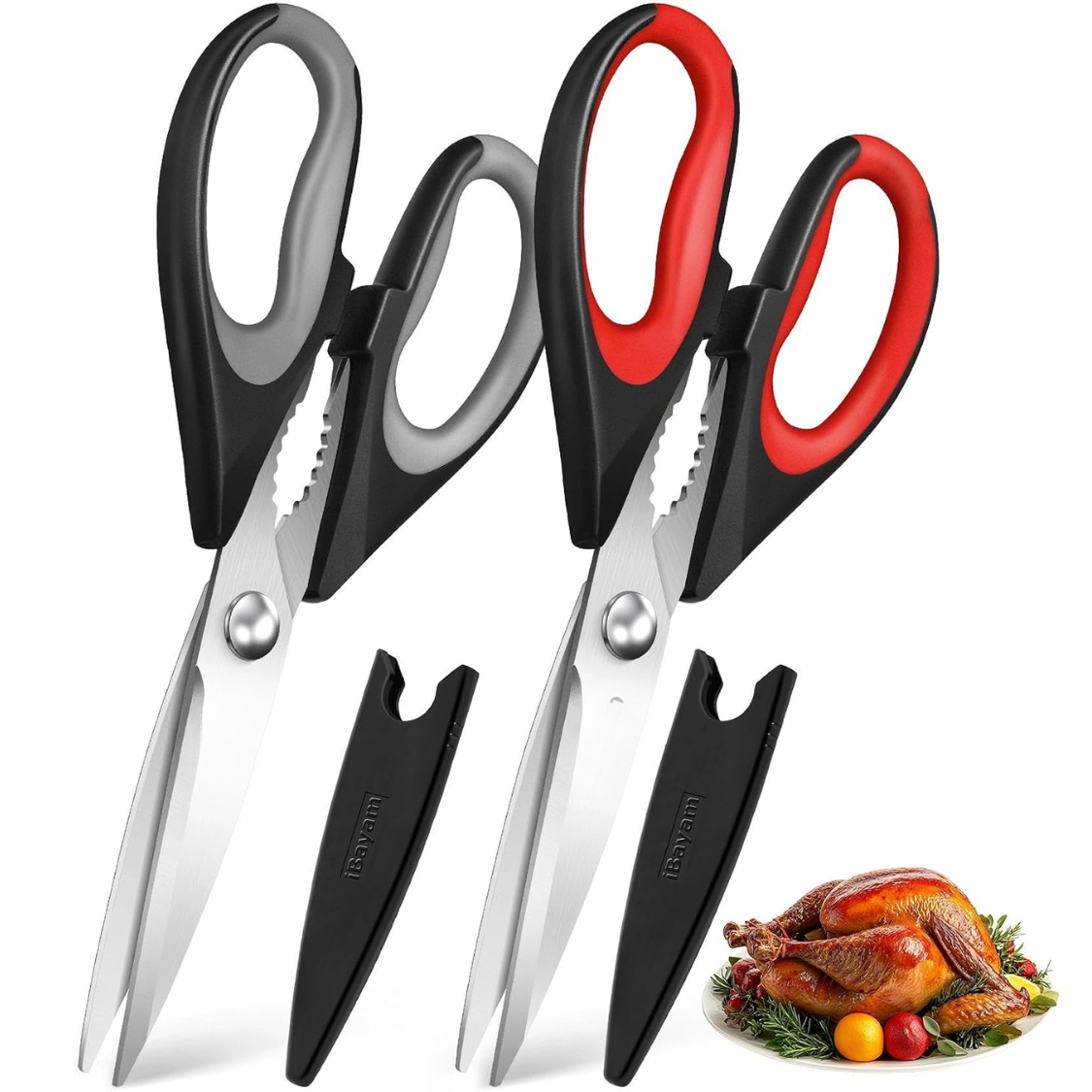 Ciseaux cuisine robustes fourre-tout protecteur