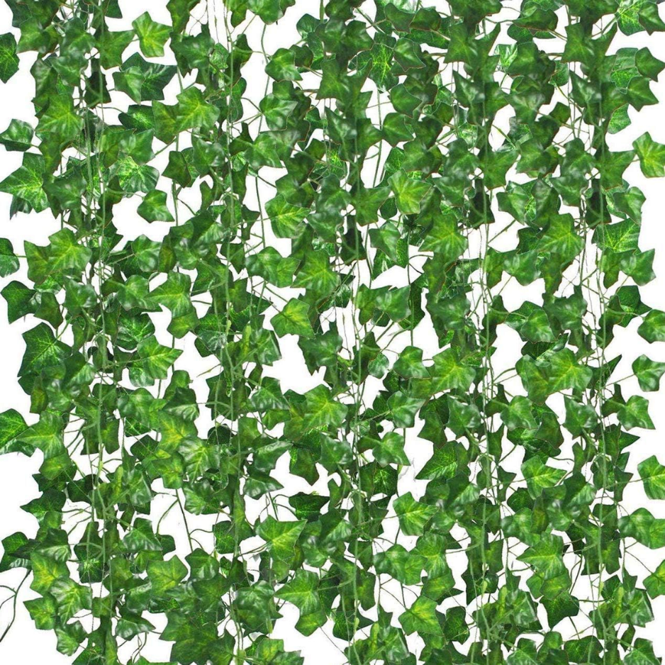 Vignes artificielles 12 pack fleurs vertes clip décor pièce