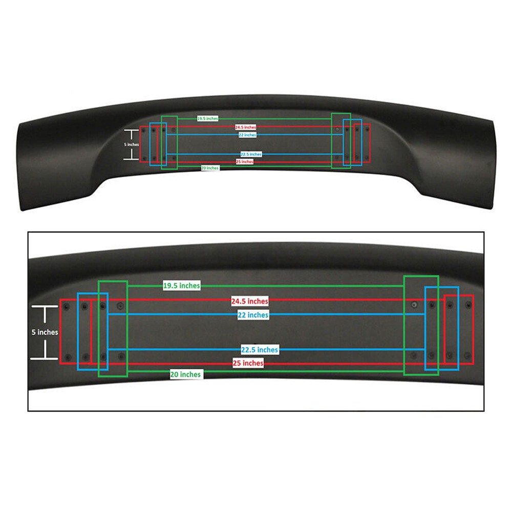 GT Wing universel ABS noir brillant 57 po JDM